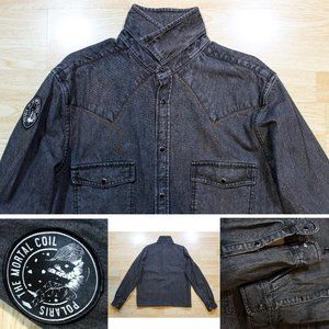 Polaris AUS Denim Jacket • The Mortal Coil • Black • Large • deadstock metalcore
